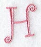 Curlz Capital Letter H - 3 inch