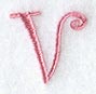 Curlz Capital Letter V - 3 inch