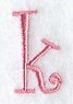 Curlz Lower Case k - 3 inch