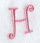 Curlz Capital Letter H - 3 inch