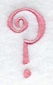 Curlz Punctuation Question Mark - 3 inch