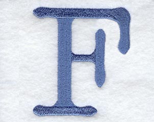Courier Upper Case Letter F - 3 Inch
