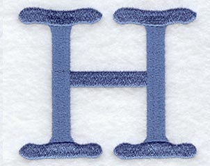 Courier Upper Case Letter H - 3 Inch