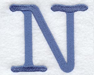 Courier Upper Case Letter N - 3 Inch