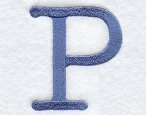 Courier Upper Case Letter P - 3 Inch