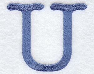 Courier Upper Case Letter U - 3 Inch