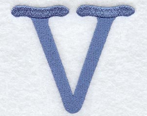 Courier Upper Case Letter V - 3 Inch