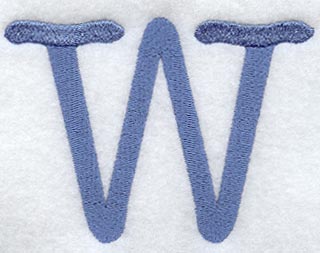 Courier Upper Case Letter W - 3 Inch