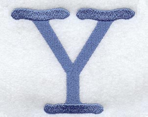 Courier Upper Case Letter Y - 3 Inch
