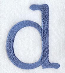 Courier Lower Case Letter d - 3 Inch