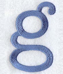 Courier Lower Case Letter g - 3 Inch