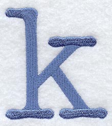 Courier Lower Case Letter k - 3 Inch