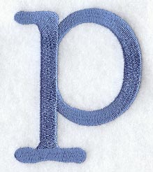 Courier Lower Case Letter p - 3 Inch