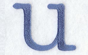 Courier Lower Case Letter u - 3 Inch