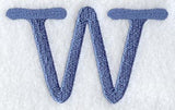 Courier Lower Case Letter w - 3 Inch