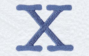 Courier Lower Case Letter x - 3 Inch