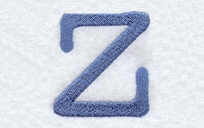 Courier Lower Case Letter z - 3 Inch