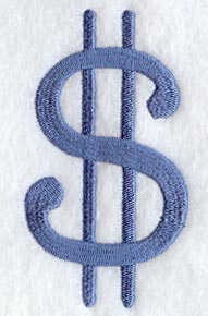 Courier Punctuation Dollar Sign - 3 Inch