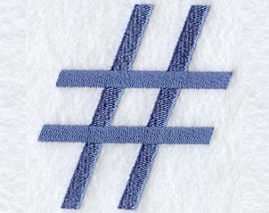 Courier Punctuation Number Sign - 3 Inch