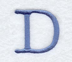 Courier Upper Case Letter D - 3 Inch