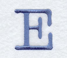 Courier Upper Case Letter E - 3 Inch
