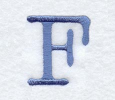 Courier Upper Case Letter F - 3 Inch