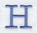 Courier Upper Case Letter H - 3 Inch