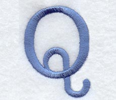 Courier Upper Case Letter Q - 3 Inch