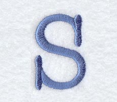 Courier Upper Case Letter S - 3 Inch