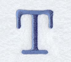 Courier Upper Case Letter T - 3 Inch