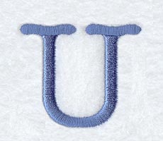 Courier Upper Case Letter U - 3 Inch