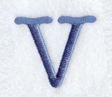 Courier Upper Case Letter V - 3 Inch