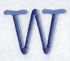 Courier Upper Case Letter W - 3 Inch
