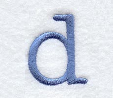 Courier Lower Case Letter d - 3 Inch