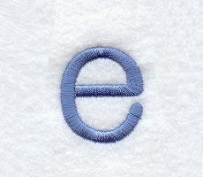 Courier Lower Case Letter e - 3 Inch
