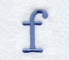 Courier Lower Case Letter f - 3 Inch