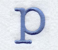 Courier Lower Case Letter p - 3 Inch