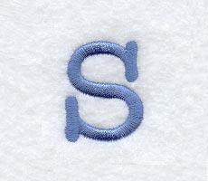 Courier Lower Case Letter s - 3 Inch