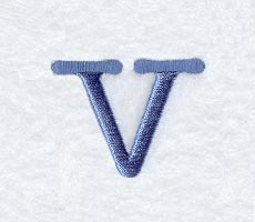 Courier Lower Case Letter v - 3 Inch