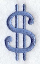 Courier Punctuation Dollar Sign - 3 Inch
