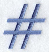 Courier Punctuation Number Sign - 3 Inch