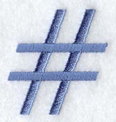 Courier Punctuation Number Sign - 3 Inch