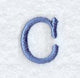 Courier Upper Case Letter C - 3 Inch