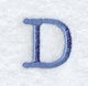 Courier Upper Case Letter D - 3 Inch