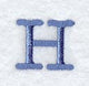 Courier Upper Case Letter H - 3 Inch