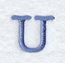 Courier Upper Case Letter U - 3 Inch