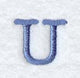 Courier Upper Case Letter U - 3 Inch
