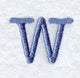 Courier Upper Case Letter W - 3 Inch