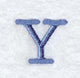 Courier Upper Case Letter Y - 3 Inch