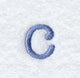 Courier Lower Case Letter c - 3 Inch